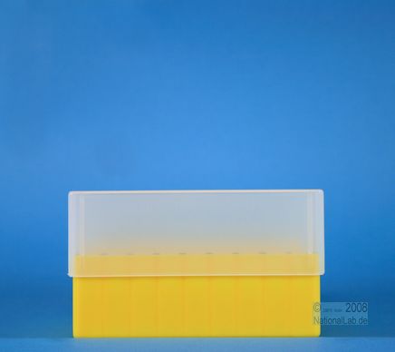 plastic-box EPPi® Box, 45mm, yellow, lid with height limiter for 75mm fixed height